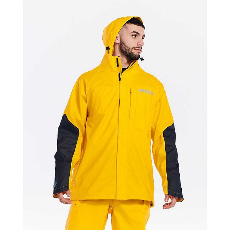 Yellow Men's Caterpillar Longshore Jackets | 159407-TNK