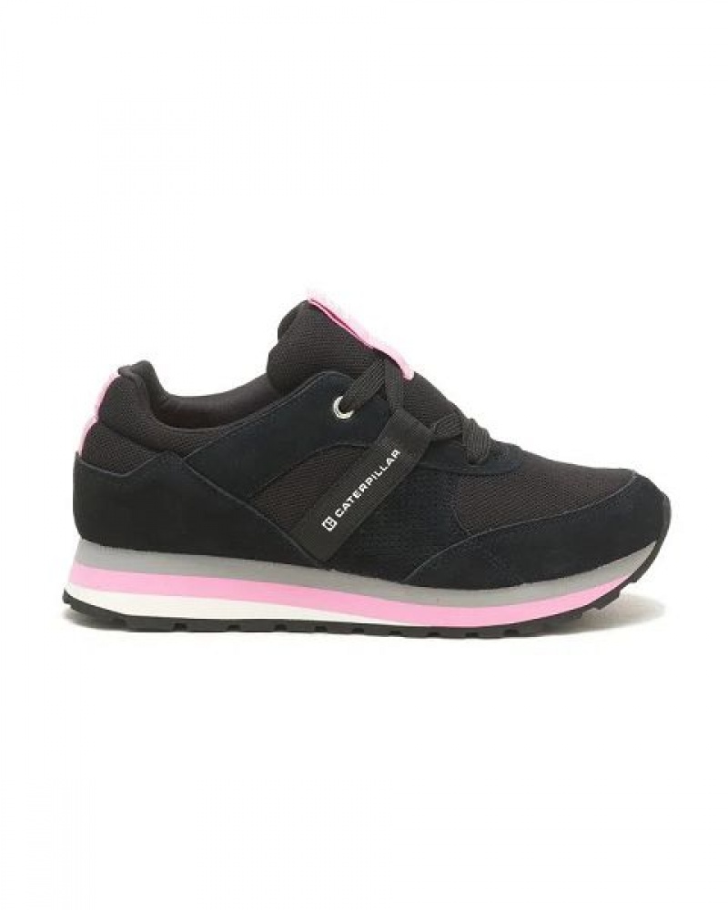 black / pink Women's Caterpillar Ventura Elevated Sneakers | 378629-TRC